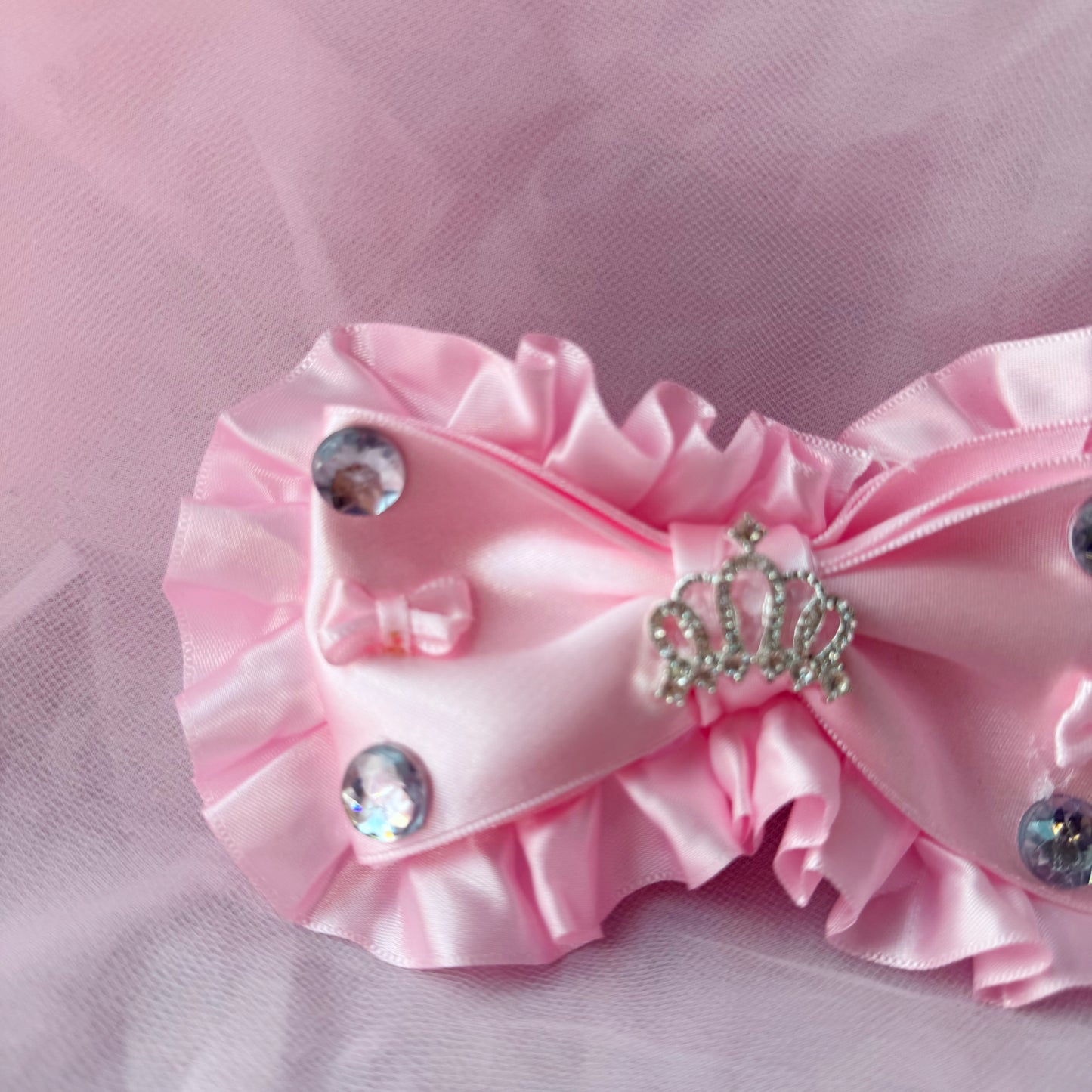 ꒰♡ blush tiara bow