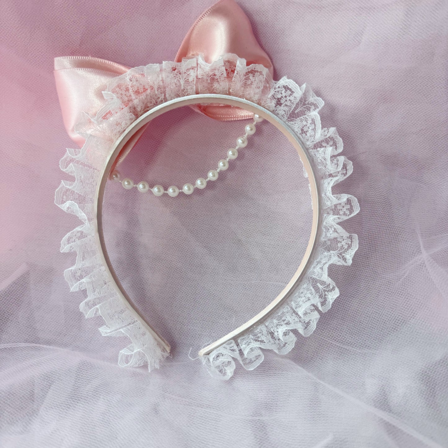 ꒰♡ crown petal bow headband
