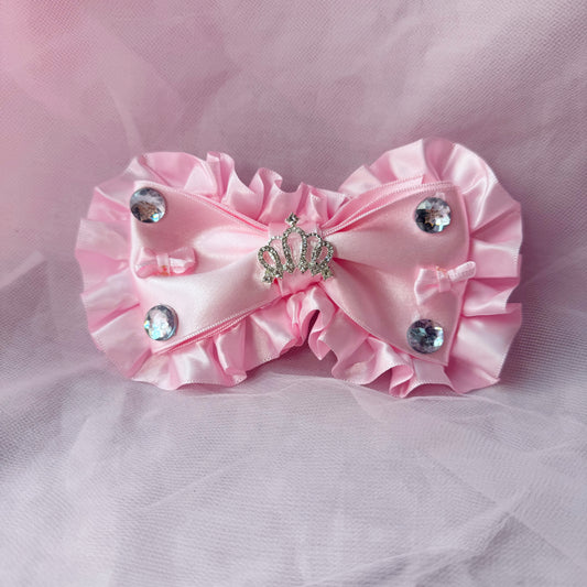 ꒰♡ blush tiara bow