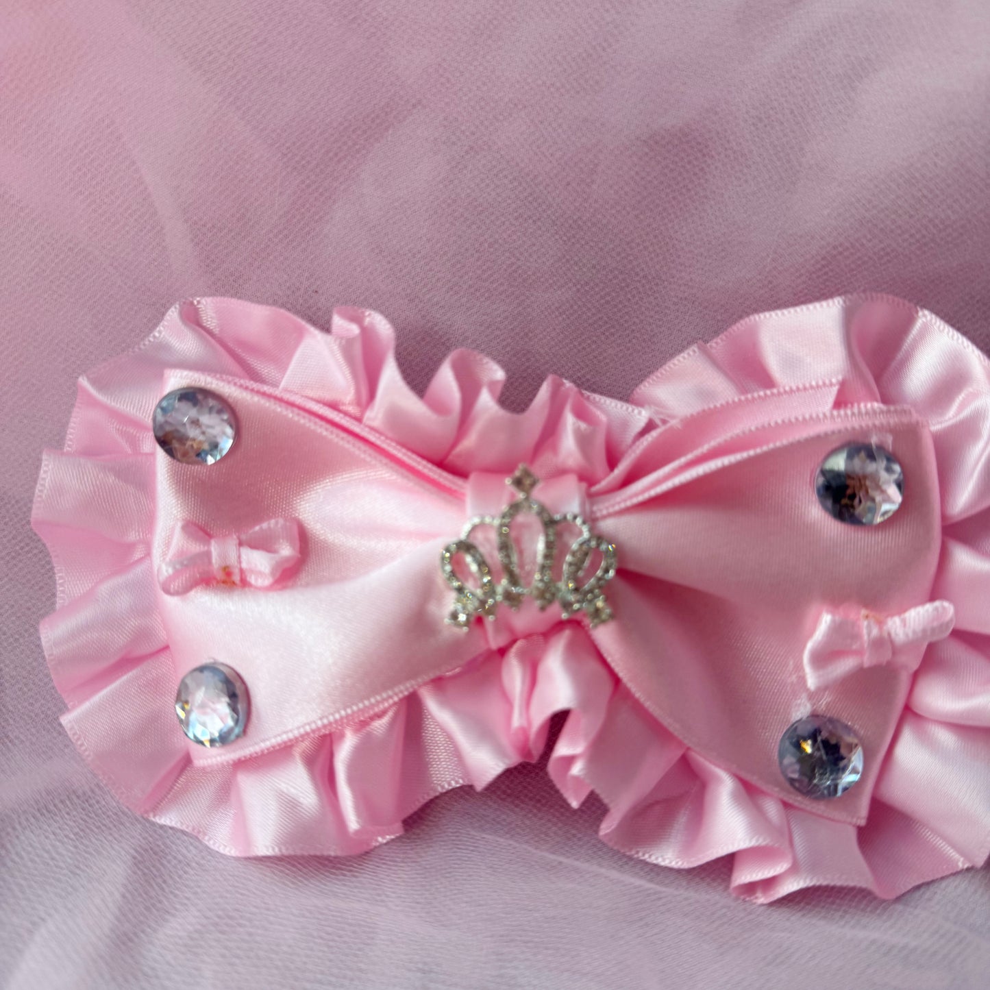 ꒰♡ blush tiara bow