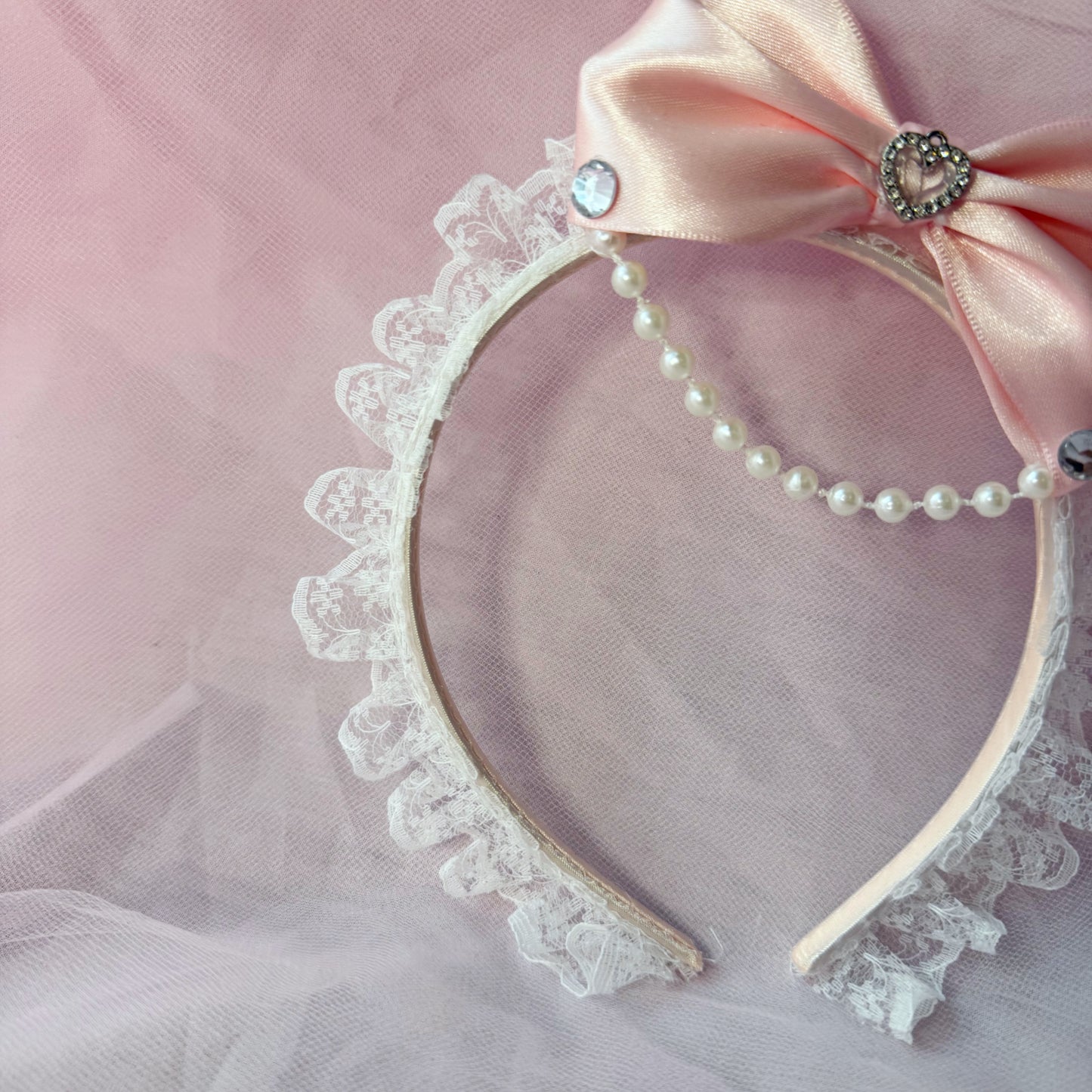꒰♡ crown petal bow headband