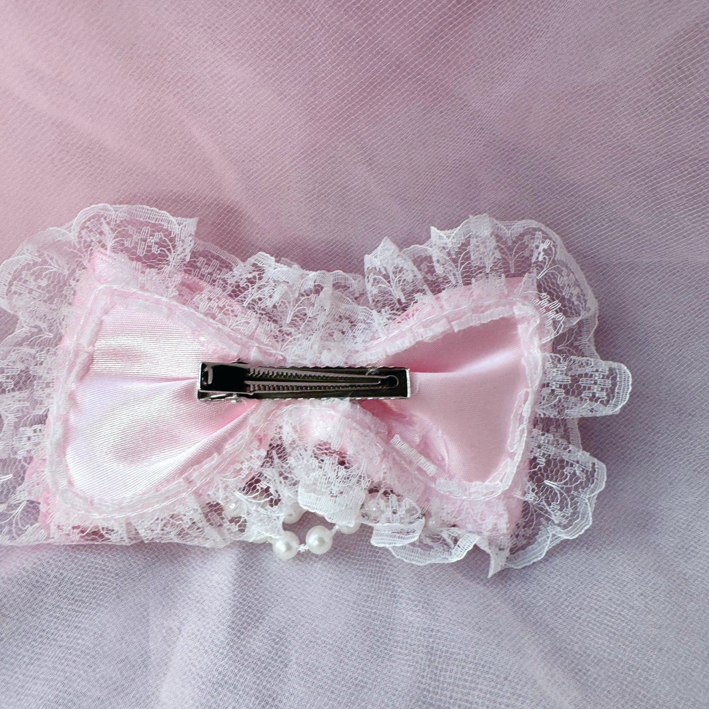 ꒰♡ pearly rose bow