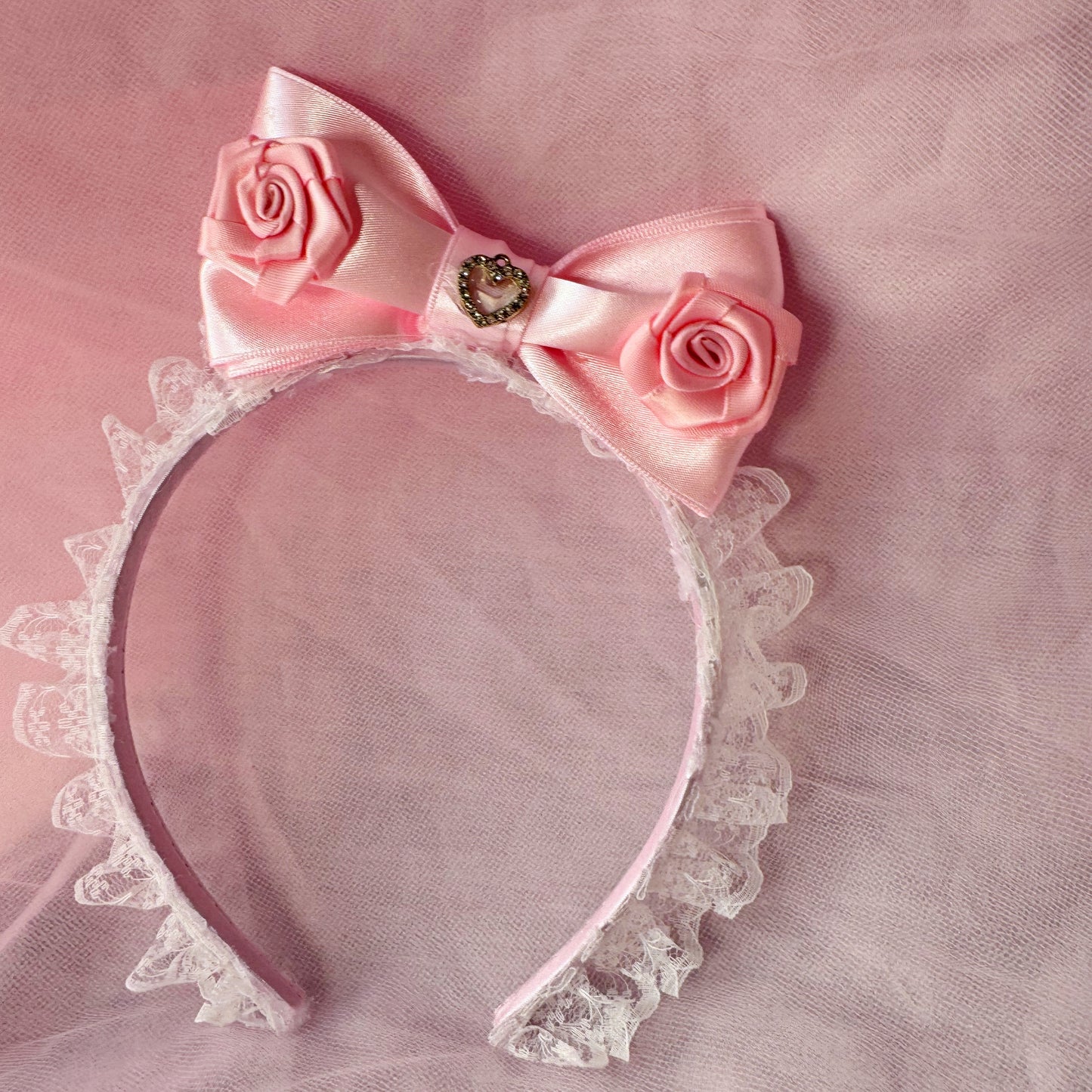 ꒰♡ royal rose bow headband